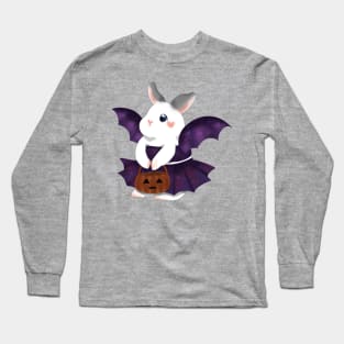 White Rabbit as Galaxy Bat Custome _ Bunniesmee Halloween Edition Long Sleeve T-Shirt